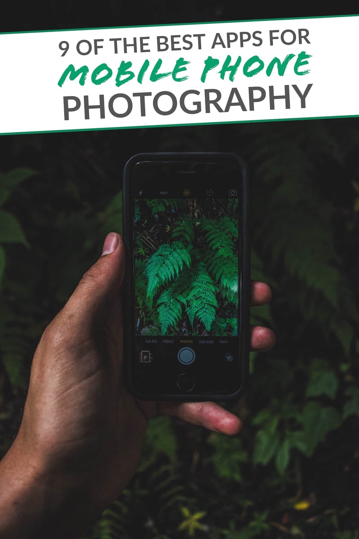 A mobile phone displaying a photography editing app interface