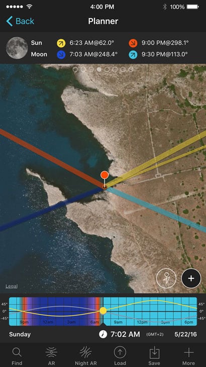A digital preview of a photography location and path