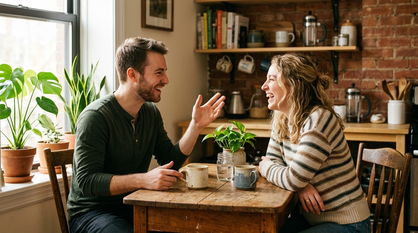 couple deep conversation starters for couples Pollaroo app body image