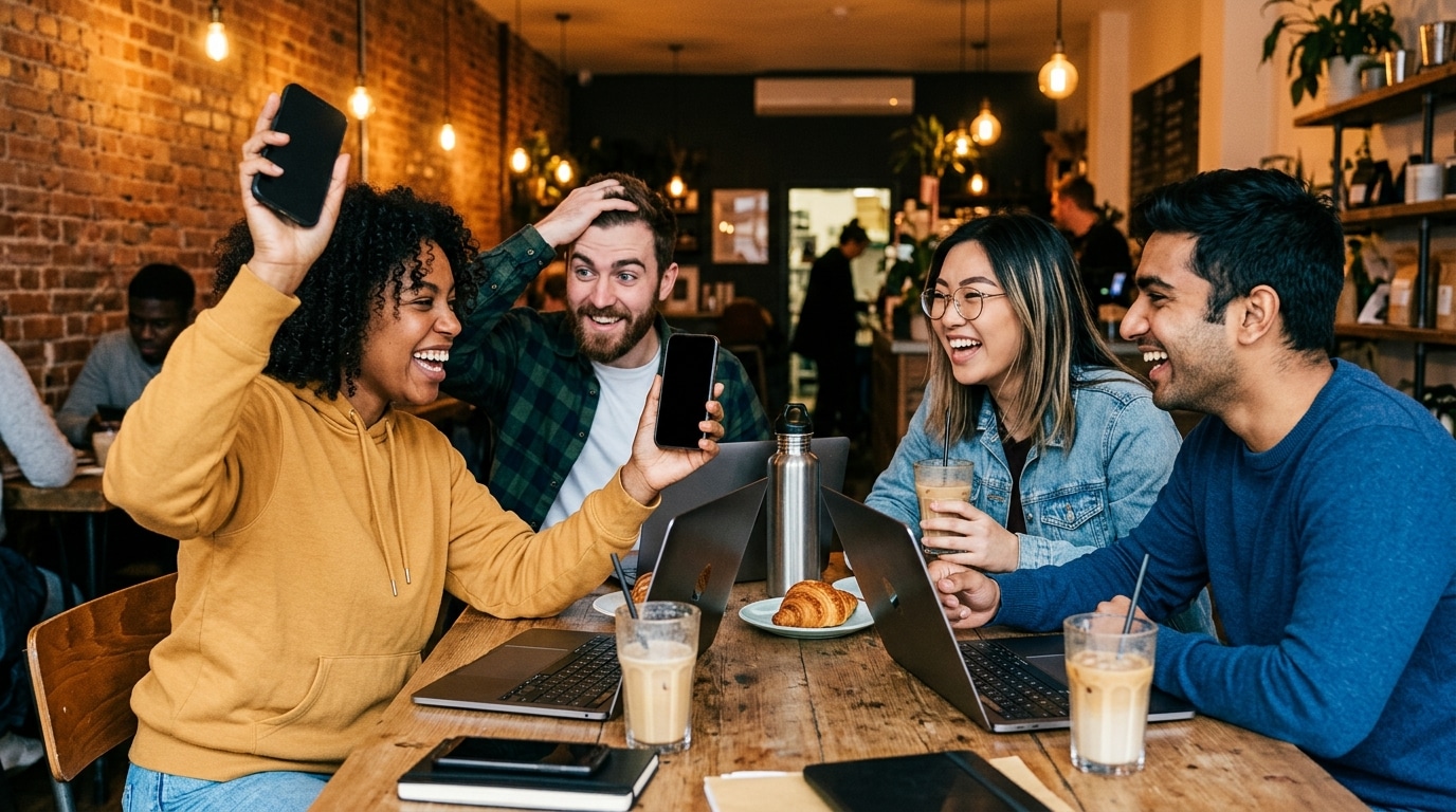 friend group debating best poll apps for friends Pollaroo app