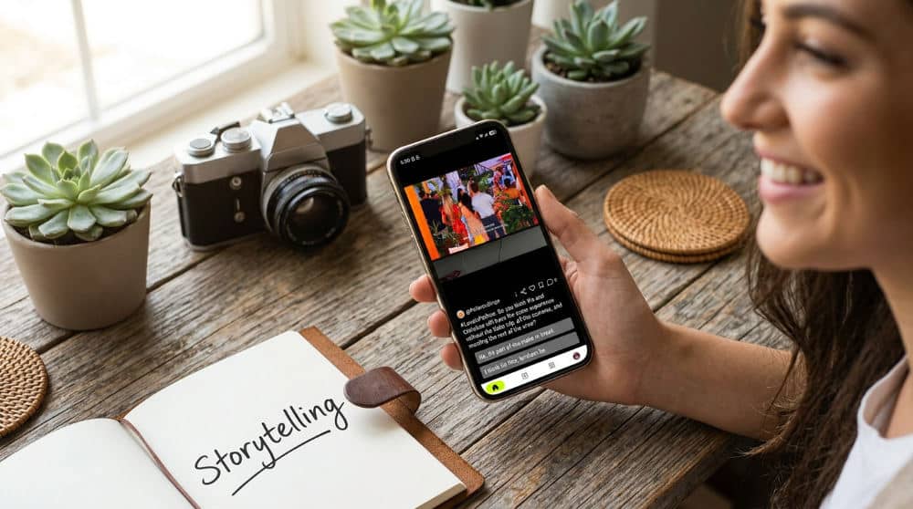 Creative workspace for planning interactive narratives and captions