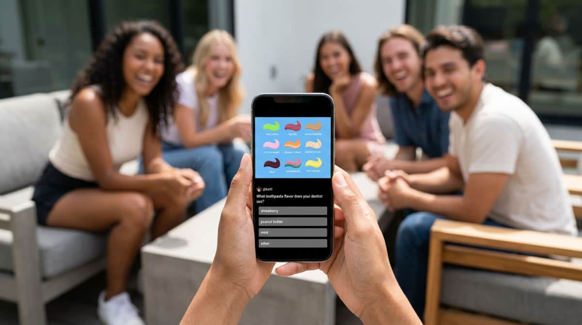 Friends engaging with good photo comments on a smartphone