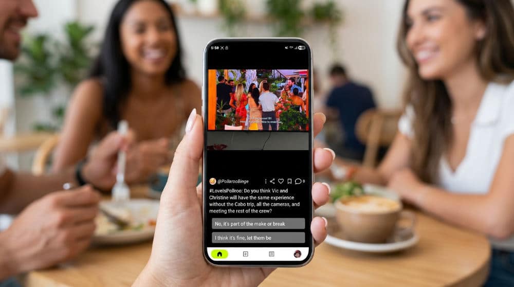 A photo poll being used for social media engagement