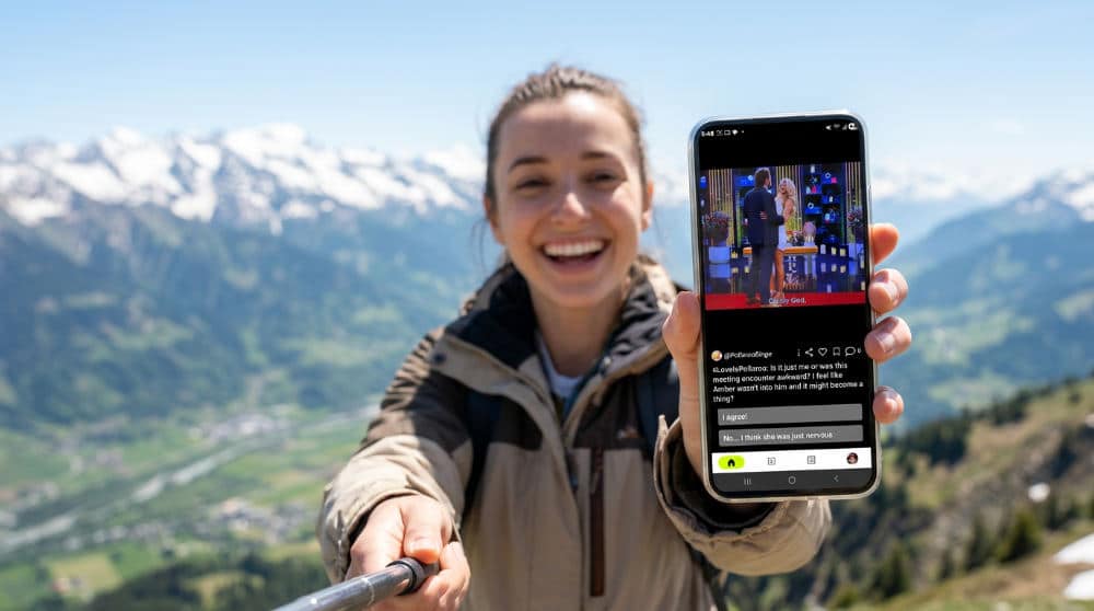 Using a selfie stick for smartphone photography while traveling