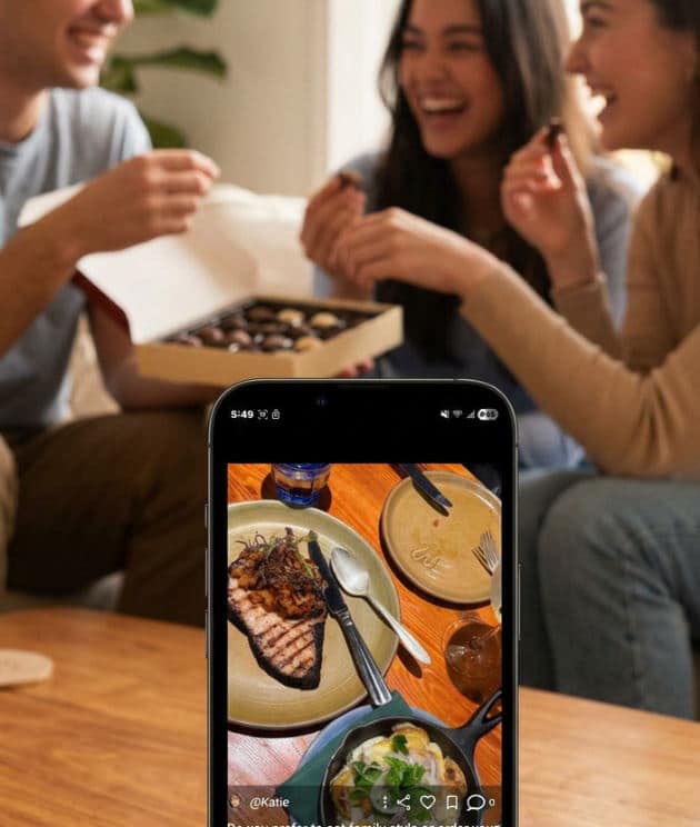 Interactive Happy Valentine Day images for friends displayed on a mobile phone